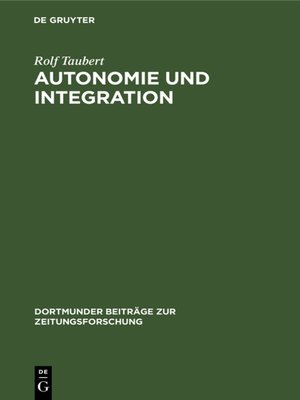 cover image of Autonomie und Integration